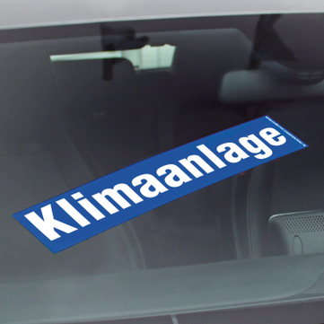 Klimaanlage Werbetext-Folie selbstklebend, von außen auf Glas klebend Klimaanlage