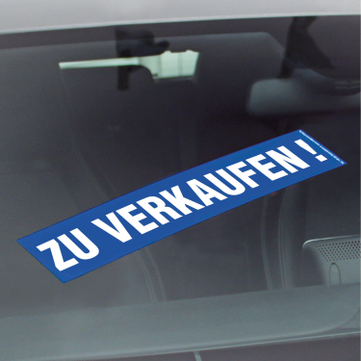 Zu Verkaufen Werbetext-Folie selbstklebend, von außen auf Glas klebend zu verkaufen !