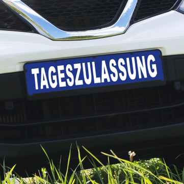 Miniletter Standard: Kennzeicheneinleger 1,5 mm stark, Motiv: Tageszulassung 