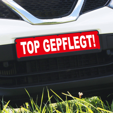 Miniletter Standard: Kennzeicheneinleger 1,5 mm stark, Motiv: Top Gepflegt 