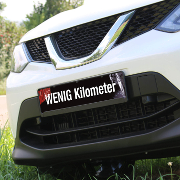 Kennzeicheneinleger Miniletter, Motiv: wenig Kilometer 1,5 mm stark 