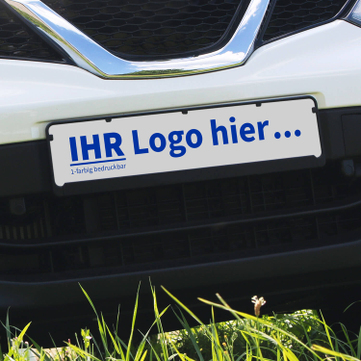 Miniletter mit Logo Werbeschild Individual: mit 1-Farbdruck, 1,5 mm stark 