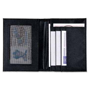 Führerscheintasche Colour Lane mit Streifenapplikation  Schwarz/Blau