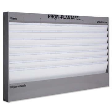 Plantafel Profi A4 Werkstattplaner 7 Reihen (6+1) Zeitskala mit Metallrahmen 