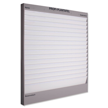 Plantafel Profi: für DIN A4, 16 Planungsreihen (15+1 Reihe) mit Metallrahmen 