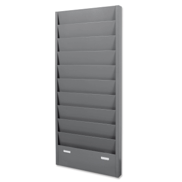 Plantafel Classic: Werkstattplaner: 10 Reihen, für DIN A4 aus Metall grau/Alu