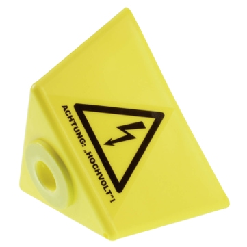 Leitzahlträger mit Magnethaftung, Symbol: Hochvolt  