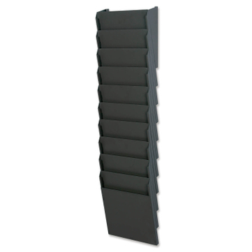 Fächersystem Multi: Griffsicht-System, 10 Fächer für DIN A4 Hochformat, Metall Umbra