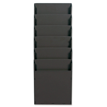 Fächersystem Multi: Griffsicht-System, 6 Fächer für DIN A4 Hochformat, Metall Umbra