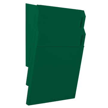 Fächersystem Multi-S 2 Fächer für DIN A4, Griffsicht-System Hochformat, Metall grün