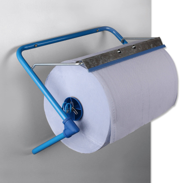 Papierrollenhalter für Putzrollen bis 40 cm Breite, zur Wandmontage 
