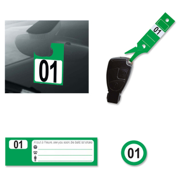 Leitzahlset 4-teilig zur Fahrzeugorganisation: Nr. 01 bis 304 Set mit 304 Stück 