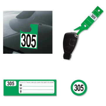 Leitzahlset 4-teilig zur Fahrzeugorganisation: Nr.305 bis 608 Set mit 304 Stück 