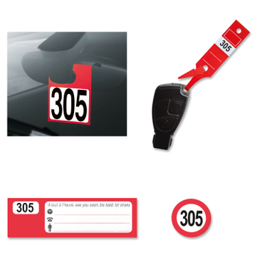 Leitzahlset 4-teilig zur Fahrzeugorganisation: Nr.305 bis 608 Set mit 304 Stück 