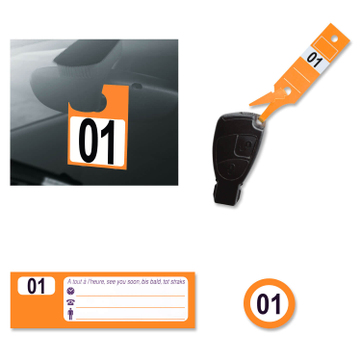 Leitzahlset 4-teilig zur Fahrzeugorganisation: Nr. 01 bis 304 Set mit 304 Stück 