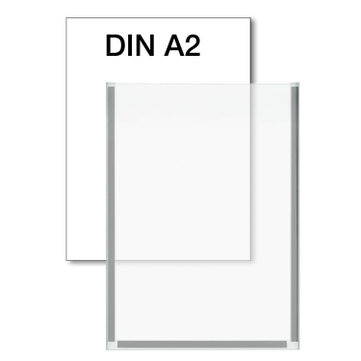 Zubehör Plakattasche für DIN A2 Plakat oder 2x DIN A3 , mit Magnetleisten 