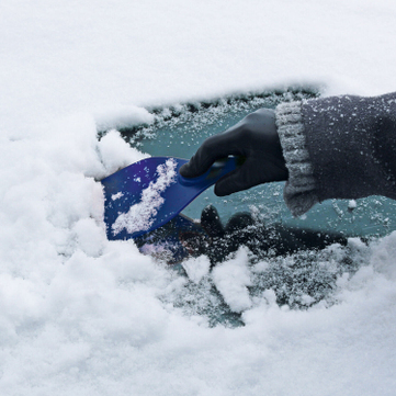 Eiskratzer XXL besonders breiter Eiskratzer, XXL-Druckfläche Blau gefrostet