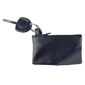 Schlüsseltasche C-D: Creativ Design, mit Farbstreifen  Streifen Blau