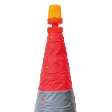 Aufsteckleuchte gelb für Leitkegel