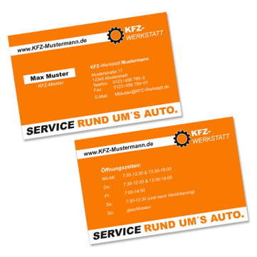 Visitenkarten mit Ihrem Logo, 1- oder 2-seitig bedruckt (500 Stück) 