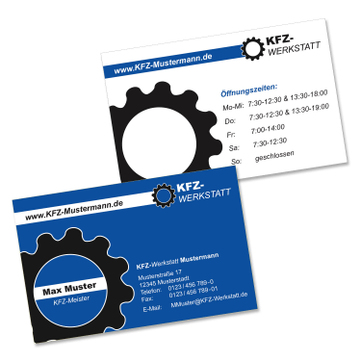 Visitenkarten mit Ihrem Logo, 1- oder 2-seitig bedruckt (1000 Stk.) 