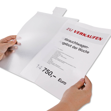 Preisblatt-Tasche A4 Light I: für KFZ-Seitenscheibe  