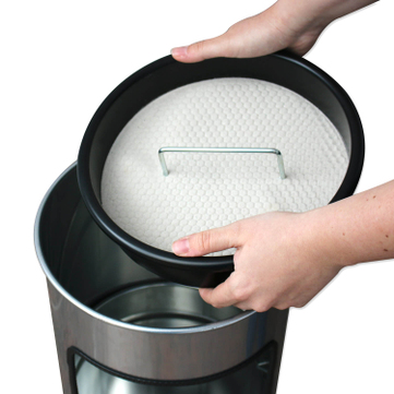Standascher Abfallkorb und Aschereinsatz entnehmbar, mit 1,5 kg Sand Standascher