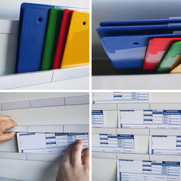 Plantafel Allround: für DIN A4, mit 7 Reihen (6+1 Reihe) mit Metallrahmen 