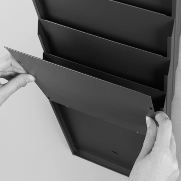 Erweiterungsfach zu Fächersystem, Griffsicht-System Multi A4 Hochformat, Metal Grau/Silber