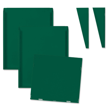 Fächersystem Multi-S 2 Fächer für DIN A4, Griffsicht-System Hochformat, Metall grün
