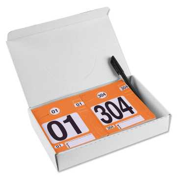 Leitzahlset 4-teilig zur Fahrzeugorganisation: Nr. 01 bis 304 Set mit 304 Stück 