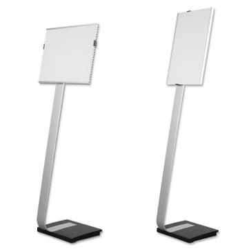 Infoständer FlexA3 für 2x DIN A4 oder 1x DIN A3 Infoblätter aus Alu mit Gußfuß 