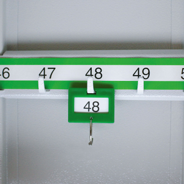 Schlüsselanhänger 50er Set: nummeriert von 1 bis 50, mit Schlüsselring 