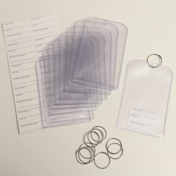 Schlüsseltasche Car: für Autoschlüssel, Keycard, mit Etikett und Schlüsselring 