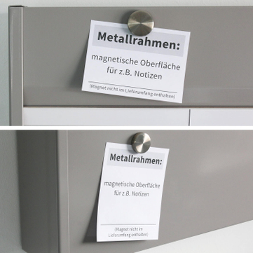 Plantafel Allround: für DIN A4, mit 7 Reihen (6+1 Reihe) mit Metallrahmen 