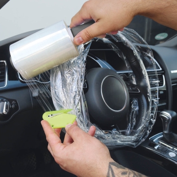 Schutzfolie Rollup: Set mit 10 Rollen, je Rolle 150 Meter, mit 1 Handabroller 