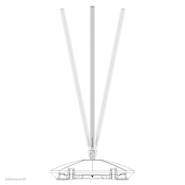 Kundenstopper Wind: für Posterformat DIN A1, mit 2 Rollen  