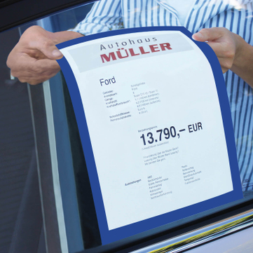 Hafttasche RGS: A4 selbsthaftend an Glasscheiben, bis 120°C hitzebeständig 