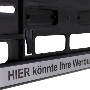 Kennzeichenhalter Erut Silver-Edition: mit Steckleiste 1-Farb-Siebdruck 