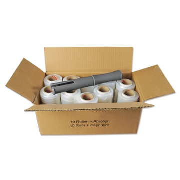 Schutzfolie Rollup: Set mit 10 Rollen, je Rolle 150 Meter, mit 1 Handabroller 