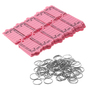 Schlüsselanhänger Autotag 1: 100 Anhänger mit Stahlringen  Rosa