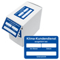 Kundendienst-Etikett Klima-Kundendienst bei Datum / km-Stand in Spenderbox 