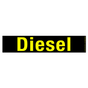 Diesel Werbetext-Folie selbstklebend, von außen auf Glas klebend Diesel
