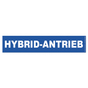 Hybrid-Antrieb Werbetext-Folie selbstklebend, von außen auf Glas klebend Hybrid-Antrieb