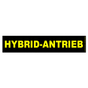 Hybrid-Antrieb Werbetext-Folie selbstklebend, von außen auf Glas klebend Hybrid-Antrieb