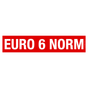 Euro 6 Norm Werbetext-Folie selbstklebend, von außen auf Glas klebend EURO 6 Norm