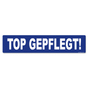Miniletter Standard: Kennzeicheneinleger 1,5 mm stark, Motiv: Top Gepflegt 