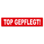 Miniletter Standard: Kennzeicheneinleger 1,5 mm stark, Motiv: Top Gepflegt 
