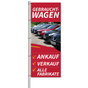 Fahne Gebrauchtwagen Ankauf, Verkauf, alle Fabrikate  H 375 x B 150cm