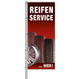 Fahne Reifenservice Hier Reifenservice: Motiv Reifen & Felge  H 375 x B 150cm